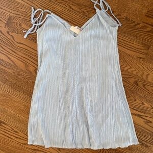 Revolve Mini Blue Pleated Dress Dannijo - Size Small